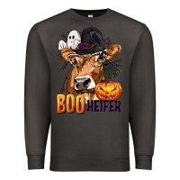 Smoke Boo Heifer Cow with Halloween Premium Sweatshirt - texasbilliewilder