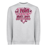Heather Grey i fight cancer whats your super power Heavyweight Sweatshirt - MaliasSmallBusiness