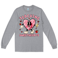 Heather Grey teaching sweethearts Long Sleeve Tee - MaliasSmallBusiness