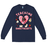 Navy teaching sweethearts Long Sleeve Tee - MaliasSmallBusiness