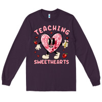 Plum teaching sweethearts Long Sleeve Tee - MaliasSmallBusiness