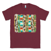 Burgundy western brushstroke Classic Tee - AdoDesignShop