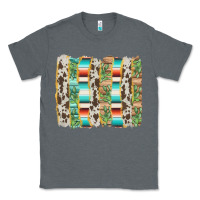Charcoal Heather western brushstroke Classic Tee - AdoDesignShop