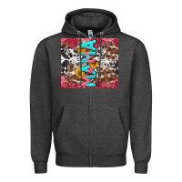 Charcoal Heather mama cowhide  sunflowers Zipper Hoodie - LillyAllenDesigns