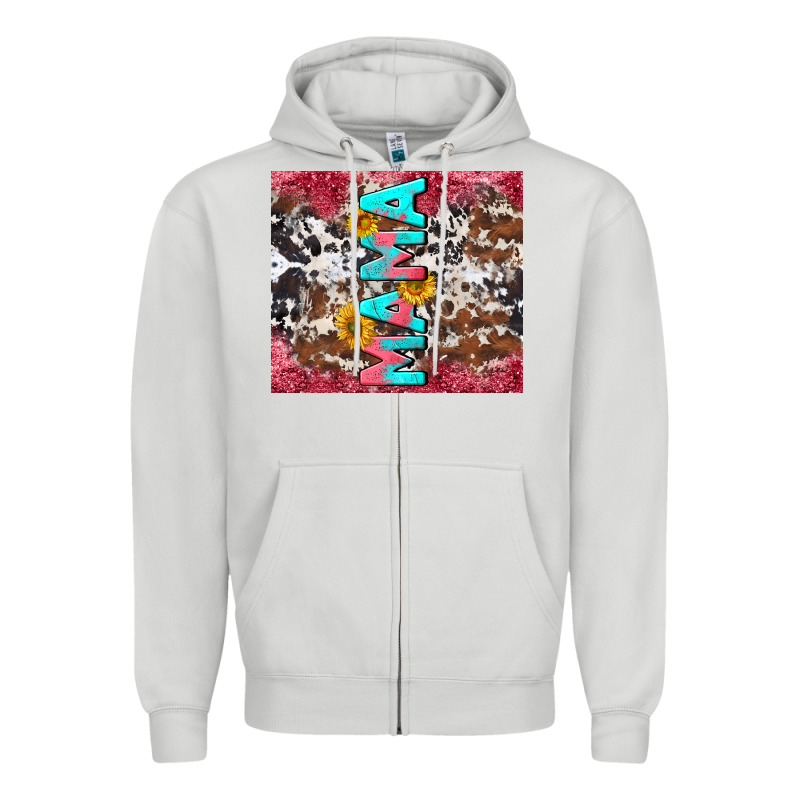 Mama Cowhide  Sunflowers Zipper Hoodie by LillyAllenDesigns | Teevron