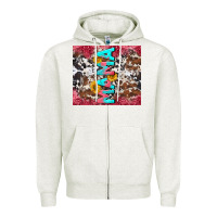 Oatmeal Heather mama cowhide  sunflowers Zipper Hoodie - LillyAllenDesigns