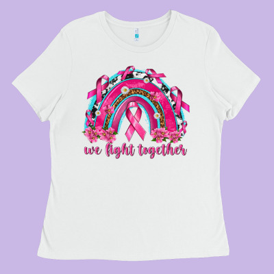 We Fight Together Rainbow Ladies Tee Designed By Texasbilliewilder