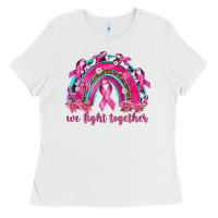White We Fight Together Rainbow Ladies Tee - texasbilliewilder