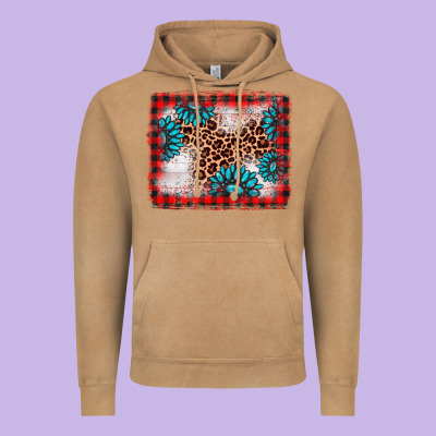 Christmas Gemstone Leopard Background Vintage Hoodie Designed By Adodesignshop