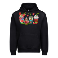 Black watermelon summer coffee cups Urban Hoodie - OliviaCreatesArt