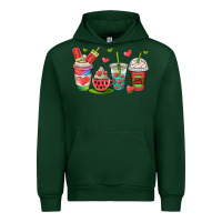 Forest Green watermelon summer coffee cups Urban Hoodie - OliviaCreatesArt