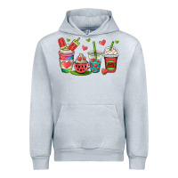 Heather Grey watermelon summer coffee cups Urban Hoodie - OliviaCreatesArt