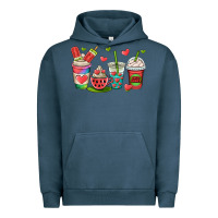 Pigment Midnight Navy watermelon summer coffee cups Urban Hoodie - OliviaCreatesArt