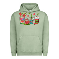 Pigment Oil Green watermelon summer coffee cups Urban Hoodie - OliviaCreatesArt
