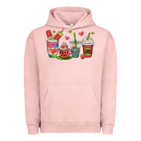Pigment Salmon watermelon summer coffee cups Urban Hoodie - OliviaCreatesArt