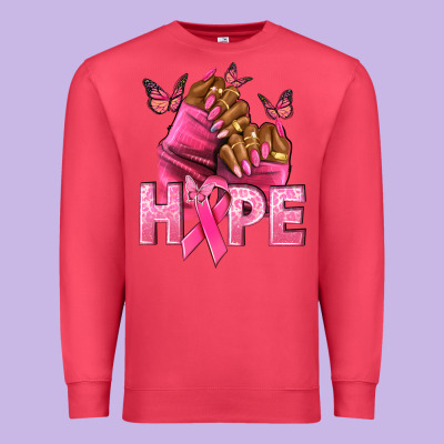 Hope Cancer Nails Premium Sweatshirt Designed By Nancycooperartshop