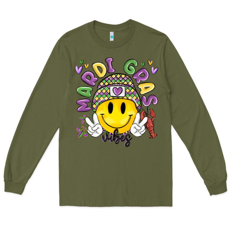 Mardi Gras Vibes Long Sleeve Tee by MaliasSmallBusiness | Teevron