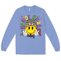 Colony Blue mardi gras vibes Long Sleeve Tee - MaliasSmallBusiness