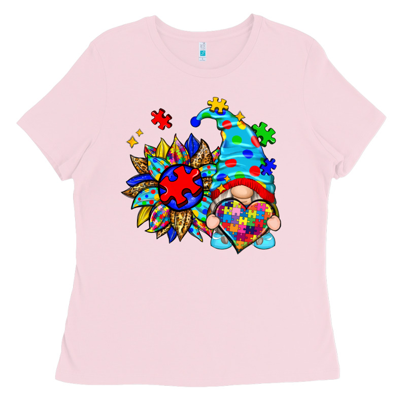 Autism Sunflower Gnome Ladies Tee by Zillion Design Studio | Teevron