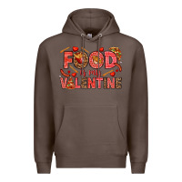 Coffee Food is my Valentine Premium Hoodie - HowdyJamesFarm