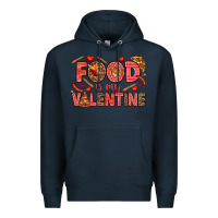 Navy Food is my Valentine Premium Hoodie - HowdyJamesFarm