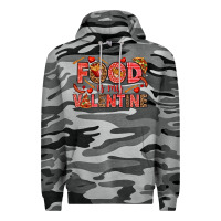 Slate Camo Food is my Valentine Premium Hoodie - HowdyJamesFarm