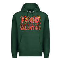 Sports Green Food is my Valentine Premium Hoodie - HowdyJamesFarm