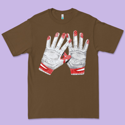 Batting Gloves Premium Tee Designed By Fadigitalartstudio