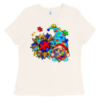 Bone autism sunflower gnome Ladies Tee - Zillion Design Studio