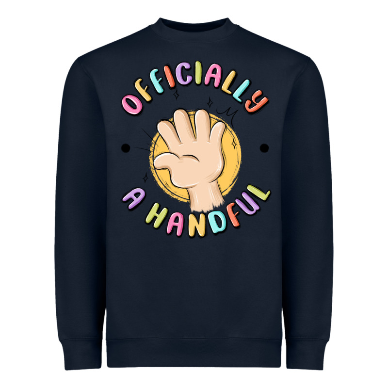 Officially A Handful Heavyweight Sweatshirt by MaliasSmallBusiness | Teevron