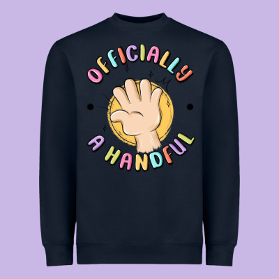 Officially A Handful Heavyweight Sweatshirt Designed By Maliassmallbusiness