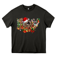 Asphalt christmas joy highland cow Heavy Core Tee - CowhideDigitalArt