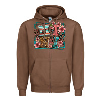 Chestnut floral leopard frame mini Zipper Hoodie - LillyAllenDesigns