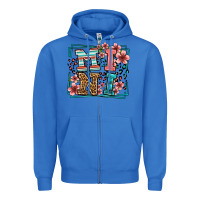 True Royal floral leopard frame mini Zipper Hoodie - LillyAllenDesigns