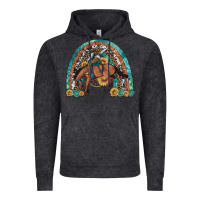 Vintage Black bucking bronco rodeo rainbow Vintage Hoodie - Artiststas