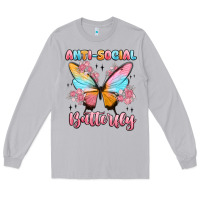 Moon Dust anti social butterfly Long Sleeve Tee - MaliasSmallBusiness