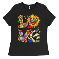 Black autism love Ladies Tee - Zillion Design Studio