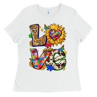 White autism love Ladies Tee - Zillion Design Studio