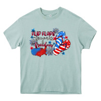 Arona Flip flops fireworks & freedom 4th of july Heavy Core Tee - CowGirlArtShop