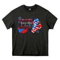 Asphalt Flip flops fireworks & freedom 4th of july Heavy Core Tee - CowGirlArtShop