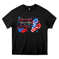Black Flip flops fireworks & freedom 4th of july Heavy Core Tee - CowGirlArtShop