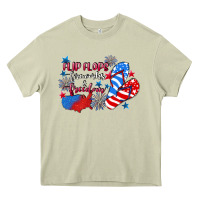 Mossy Flip flops fireworks & freedom 4th of july Heavy Core Tee - CowGirlArtShop