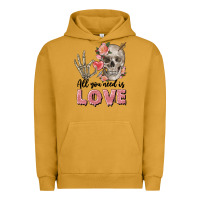 Skull All You Need Is Love Urban Hoodie | Teevron