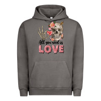 Pigment Tornado Skull all you need is love Urban Hoodie - FaDigitalArtStudio