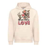 Sandshell Skull all you need is love Urban Hoodie - FaDigitalArtStudio