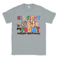 Heather Grey his fight is my fight autism awareness Classic Tee - MaliasSmallBusiness