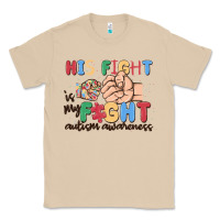 Mushroom his fight is my fight autism awareness Classic Tee - MaliasSmallBusiness