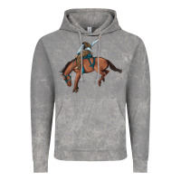 Cloud Rock bucking bronco cowboy rodeo Vintage Hoodie - Artiststas