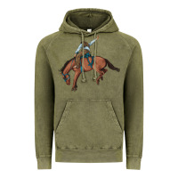 Bucking Bronco Cowboy Rodeo Vintage Hoodie | Teevron
