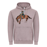 Vintage Zinc bucking bronco cowboy rodeo Vintage Hoodie - Artiststas